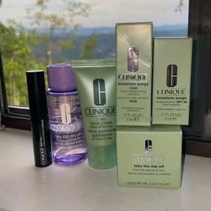 Unopened and unused Clinique travel size pack of goodies